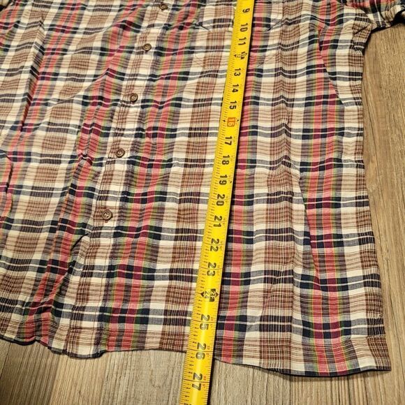 BARACUTA Shirt Men’s Large Multicolored Check Short Sleeve Button Up Logo - Picture 5 of 6